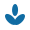 Blue downward-pointing arrow icon on white background for Danville Family Dental website.